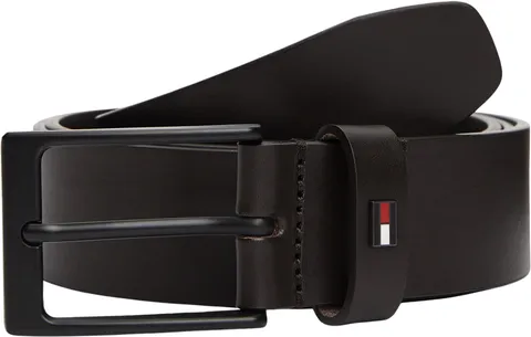 Tommy Hilfiger Cintura Uomo Layton 3,5 cm Cintura in Pelle, Marrone (Testa Di Moro), 90 cm