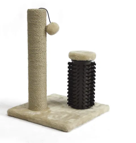 Amazon Basics Tiragraffi per gatti da interno, piccolo, con spazzola per gattini, 42 cm