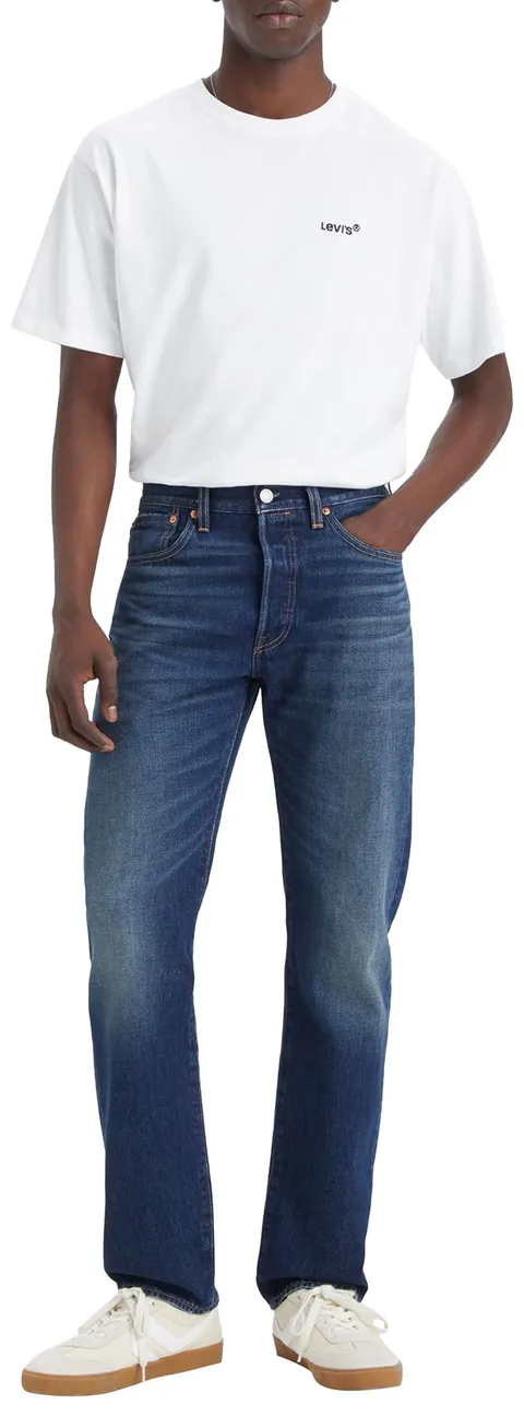 Levi's Uomo 501 Original Fit Jeans, On The Borderline, 28W / 32L