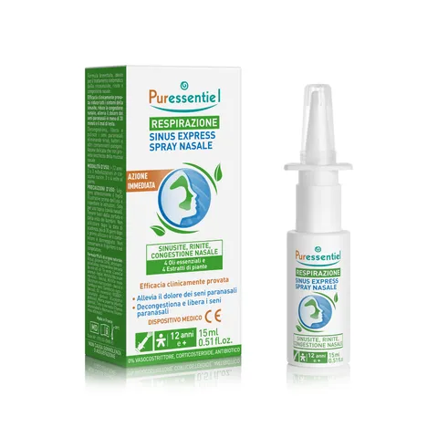 Puressentiel - Respirazione - Sinus Express Spray Nasale - Allevia i sintomi e riduce la