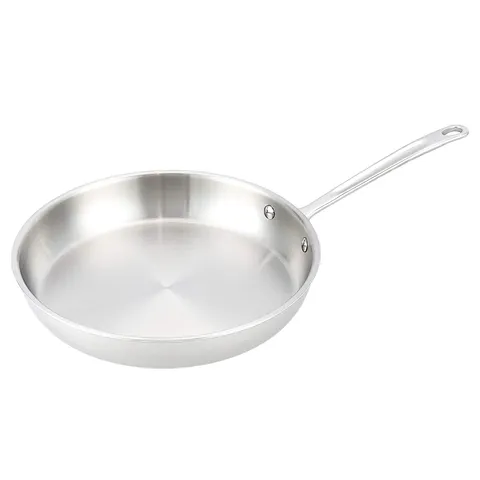 Amazon Basics Padella a tre strati in acciaio inossidabile, 30 cm, manico resistente al