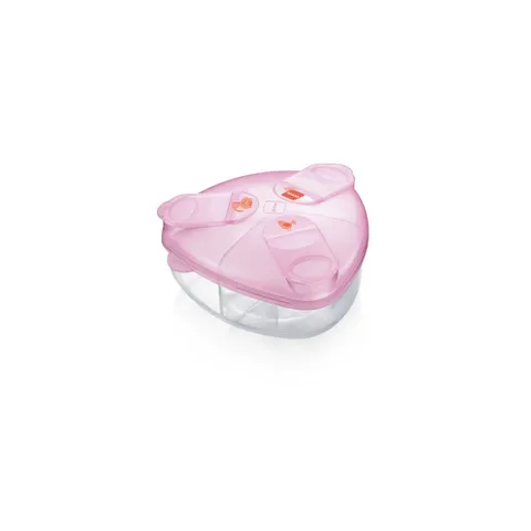 MAM Milk Box Contenitore Latte in Polvere, Porta Latte in Polvere con Scomparti da 40 g, Accessorio per Latte Artificiale e Integratori, Rosa