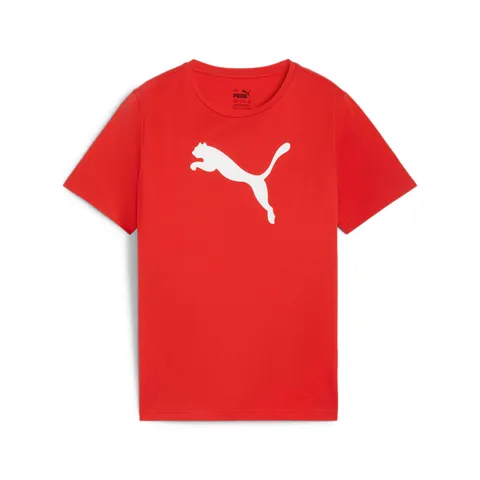 PUMA Tees da Ragazzo in Jersey di Cotone con Logo Teamrise