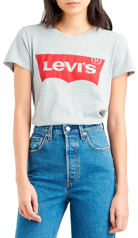 Levi's The Perfect Tee, T-Shirt Donna, Logo Starstruck Heather Grey, S