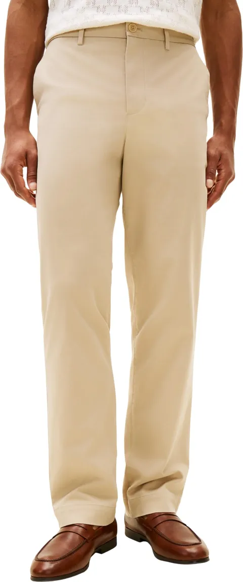 Tommy Hilfiger Uomo Pantaloni Chino Dover Essential Twill Relaxed Fit, Beige