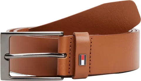 Tommy Hilfiger Cintura Uomo Layton 3,5 cm Cintura in Pelle, Marrone (Cognac), 105 cm