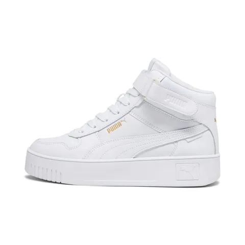 PUMA Women Carina Street Mid Scarpe da ginnastica, White Gold, 42.5 EU