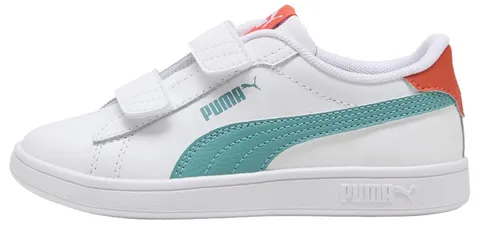 Puma Sneaker Unisex per Bambini Smash 3.0 L V PsSneaker, Puma Bianco Mar Baltico Blu
