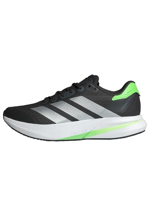 adidas Uomo Duramo Speed 2 Running Shoes, Carbon/Matte Silver/Lime Burst, 41 1/3 EU