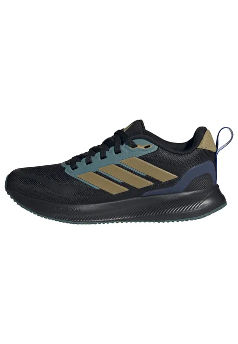 Adidas Unisex - Bambini Runfalcon 5 Shoes Junior, Core Black/Khaki/preloved Teal, 38 EU