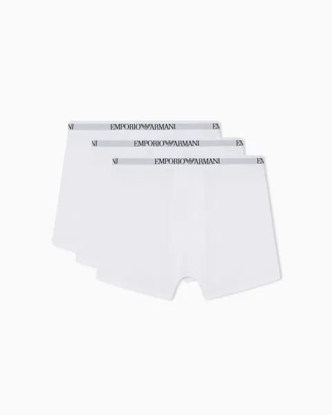 Emporio Armani Boxer da Uomo, Bianco/Bianco/Bianco, L