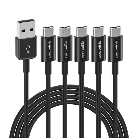 Amazon Basics Cavo di ricarica rapida da USB-C a USB-A 2.0, velocità 480 Mbps