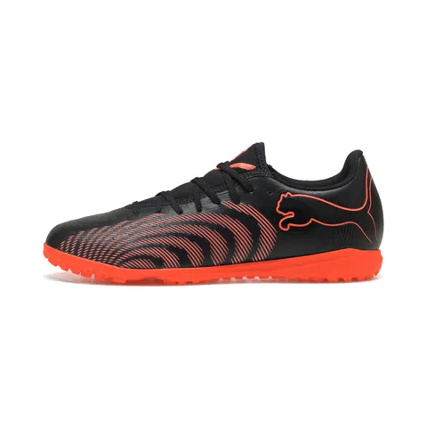 PUMA Scarpe da Calcio Unisex Future 9 Play TT, Nero-Rosso incandescente, Grigio Forte