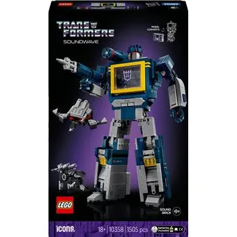 LEGO Icons Transformers: Soundwave Set per Adulti - Kit di Modellismo da Esposizione con