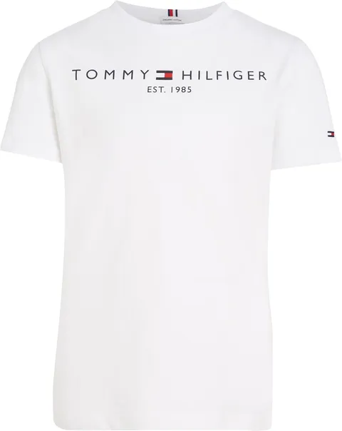 Tommy Hilfiger Bambini Unisex T-Shirt Maniche Corte Essential Tee Scollo Rotondo, Bianco