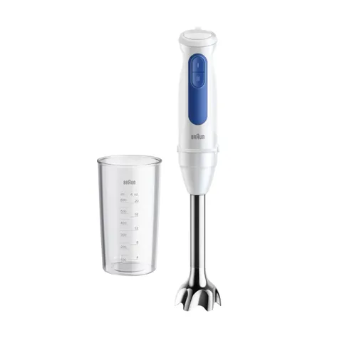 Braun MultiQuick 3 MQ30.001M Minipimer, Frullatore ad Immersione con Asta in Acciaio, 2