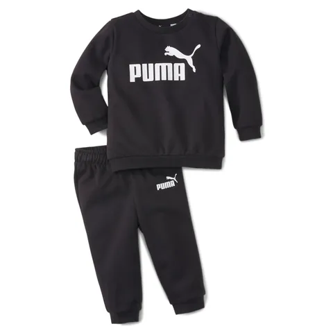 PUMA 4063699328837 Minicats ESS Crew Jogger FL Tuta Sportiva, Cotton Black, 86, 12 mesi