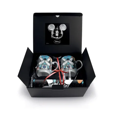 EGAN Set 2 Mug Impilabili Mickey con 2 Tovagliette Blu