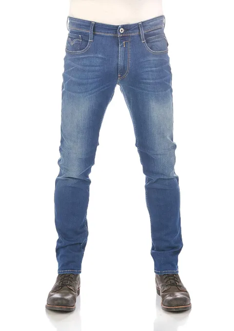 Replay Anbass Powerstretch Denim, Jeans Uomo, Blu (Blu Scuro C33), 34W / 36L
