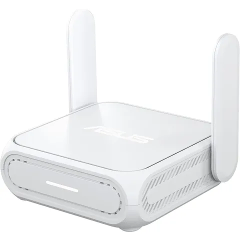 ASUS RT-BE58 Go, Router da Viaggio Dual-band WiFi 7, Velocità fino a 3600 Mbps, 4G & 5G Mobile Tethering, Public WiFi, Porta 2.5G, Guest Network Pro SSIDs, Sicurezza Avanzata della Rete, VPN, Bianco