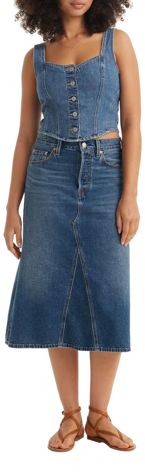 Levi's Donna High Rise A-Line Decon, Gonna, Mid Morning, 28W