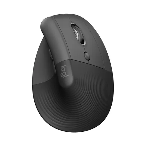 Logitech Lift Mouse Ergonomico Verticale, Senza Fili, Ricevitore Bluetooth o Logi Bolt USB, Clic Silenziosi, 4 Tasti, Compatibile con Windows, macOS, iPadOS, Laptop, PC - Grigio