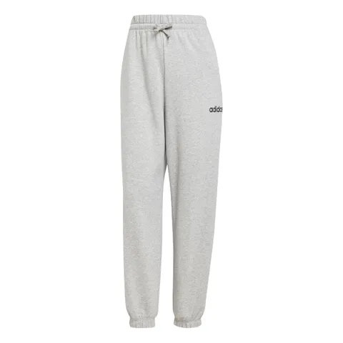 adidas Donna Essentials Linear French Terry Cuffed Pants, Medium Grey Heather/Black, M