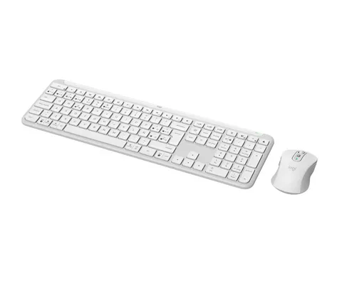 Kit con mouse e tastiera wireless Signature Slim MK950 di Logitech - Bianco, Layout Spagnolo QWERTY