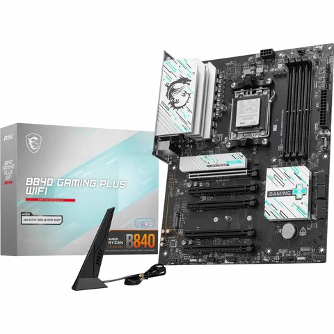 MSI B840 GAMING PLUS WIFI, scheda madre ATX - Supporta processori AMD Ryzen 9000/8000 / 7000, socket AM5, DDR5 fino a 8000+ MT/s (OC), PCIe 4.0 x16, M.2 Gen4, Wi-Fi 7, LAN 2.5G