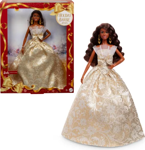 Barbie Signature - Barbie Magia delle Feste 2025, bambola da collezione con capelli neri