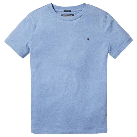 Tommy Hilfiger Bambino T-Shirt Maniche Corte Scollo Rotondo, Blu (Dark Allure Heather), 5 Anni