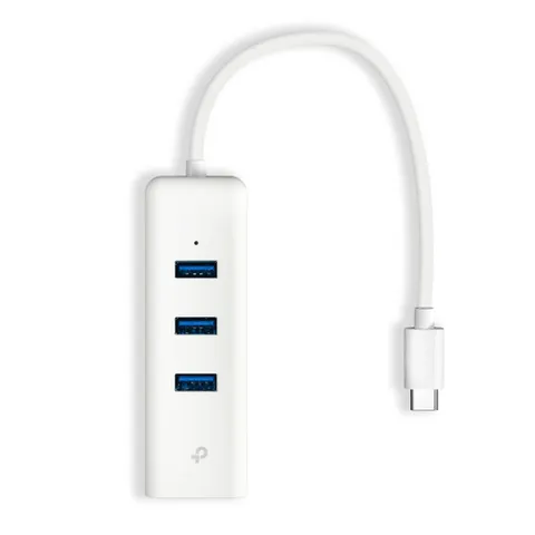TP-Link Adattatore USB Ethernet UE330C USB 3.0 Type C con 3 Porte, Gigabit Ethernet, Plug & Play, Compatto e leggero, Windows 11/10/8.1/8/7, MacOS, iPadOS, Chrome OS, Linux OS, Nintendo OS
