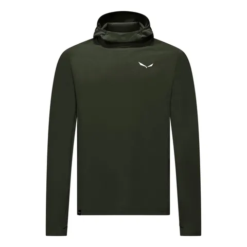 Salewa PUEZ Sun Hoodie M, 5XL, Verde Oliva Scuro