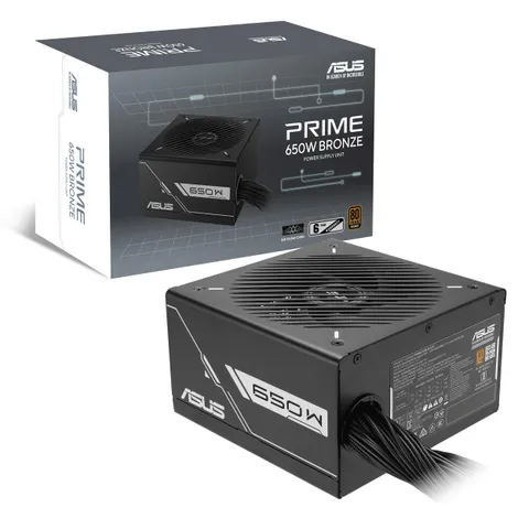 ASUS Prime 650W Bronze, Alimentatore per PC, Certificato 80+ Bronze, PCIe, SATA, Ventola
