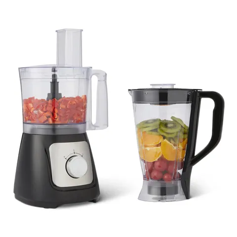 Amazon Basics Robot da cucina e frusta a 2 velocità, ciotola da 2,4 litri e caraffa da
