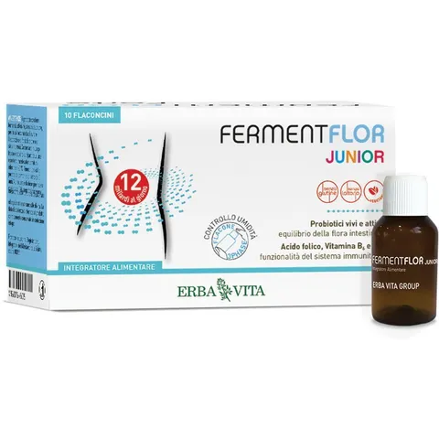 ERBA VITA FermentFlor Flanconcini Junior 10 Flaconcini da 8 ml integratore alimentare