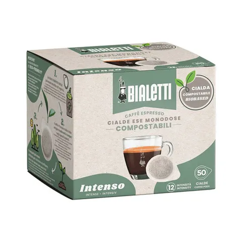 Bialetti Cialde Monodose, Box 50 pezzi, Intenso