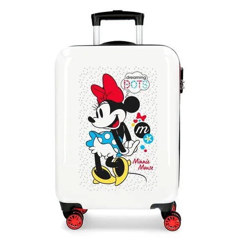 Disney Enjoy The Day Valigia da Cabina per Bambini, 55 cm, Bianco