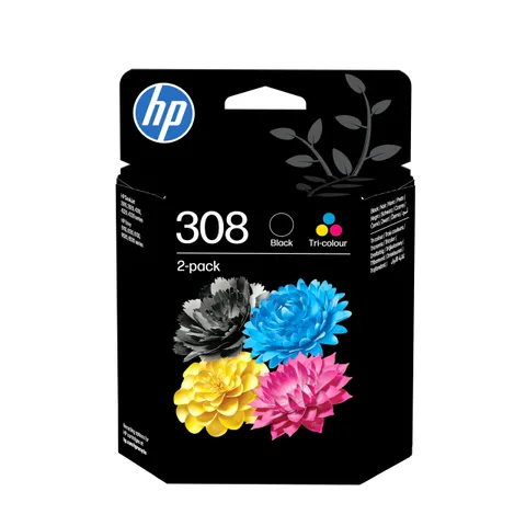 HP 308 Cartucce Originali Nero e Tricromia (confezione 2)