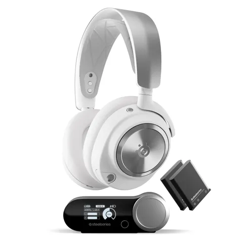 SteelSeries Arctis Nova Pro X - Cuffie da gaming wireless multi-sistema per Xbox - Driver magnetici al neodimio - Cancellazione attiva del rumore- Infinity Power System- Xbox, PC, PS5, Switch, Mobile