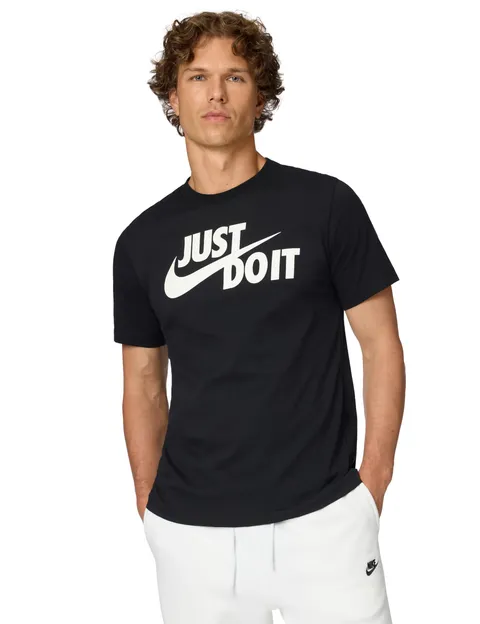 Nike Sportswear Just Do It Swoosh, T-Shirt Uomo, Nero (Black/White 011), Small
