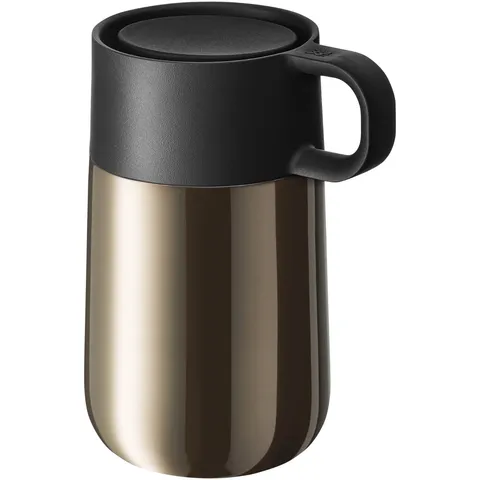 WMF Impulse Travel Mug, tazza termica in acciaio inox, 0,3 l, chiusura automatica