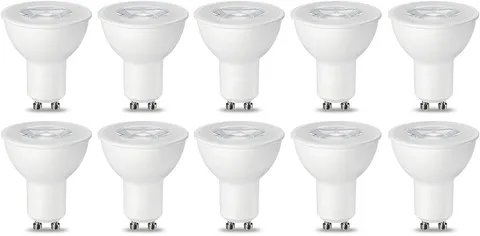Amazon Basics Lampadina LED GU10, 5.5W (equivalenti a 50W), Luce Bianca Calda