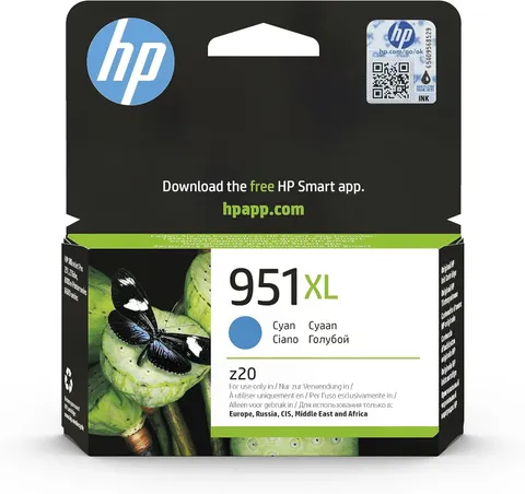 HP 951XL Ciano, CN046AE, Cartuccia Originale da 1500 Pagine, Alta Capacità, Compatibile con Stampanti OfficeJet serie 8100, 8600 e OfficeJet 251dw e 276dw
