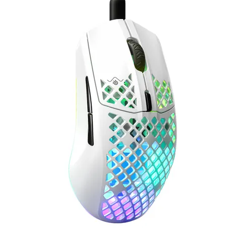 SteelSeries Aerox 3 - Mouse da gioco RGB traforato - Design ultraleggero e resistente