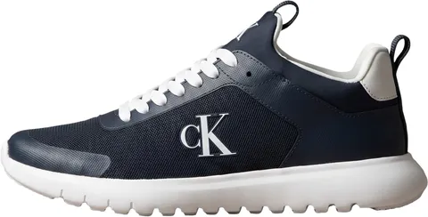 Calvin Klein Uomo Sneakers Running Eva Sock Mesh con Logo, Blu (Calvin Navy/Bright