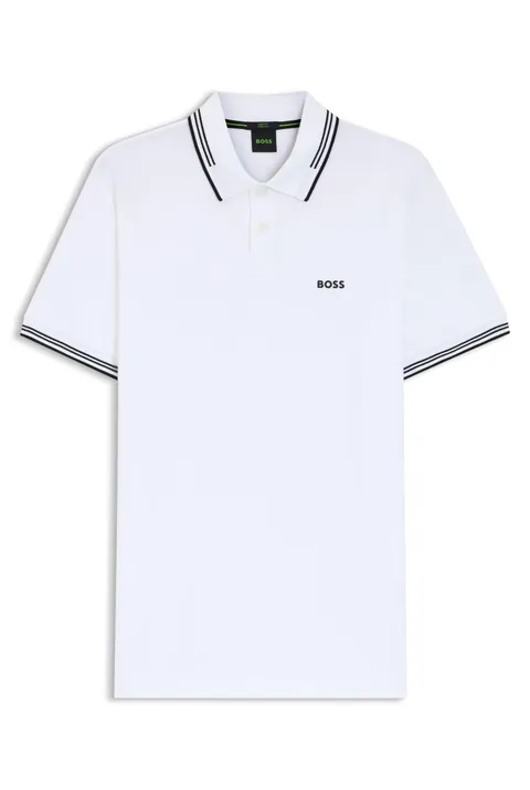 BOSS Paul Polo da Uomo, Bianco 100, S
