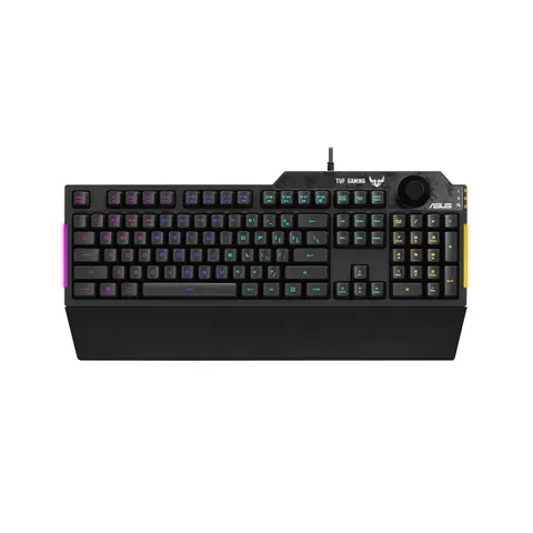 ASUS TUF Gaming K1 Tastiera Gaming USB, Membrana, RGB a 5 Zone, Rollover a 19 Tasti