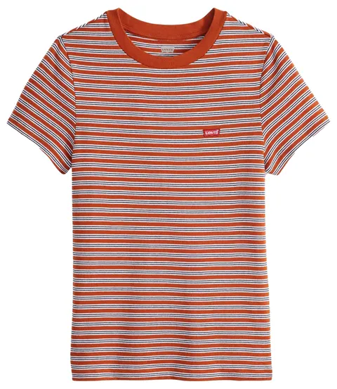 Levi's Maglietta a Maniche Corte da Donna Essential Housemark, Ooo La La Stripe PIC, S