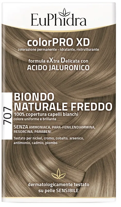 Euphidra - ColorPro XD 707, Biondo Naturale Freddo, Trattamento Idratante, Migliora la